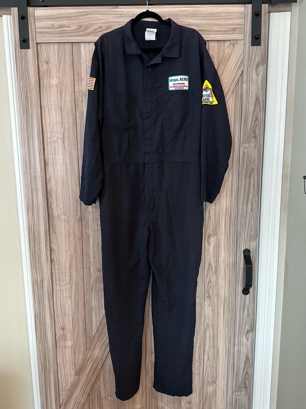 Vintage Airgas AERO Navy Work Coverall with Patches | Flight suit style